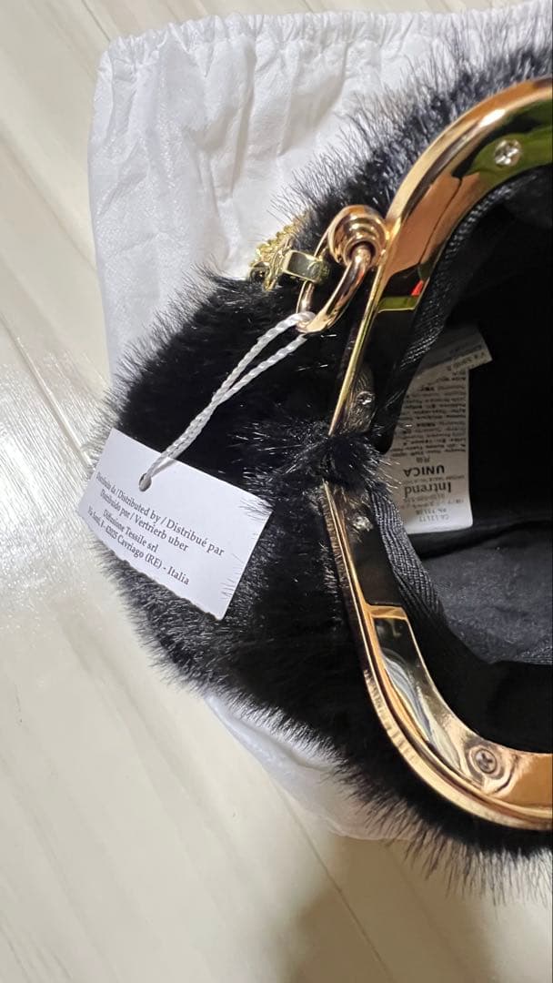 Max Mara ブラックファー ショルダーバッグ（新品）