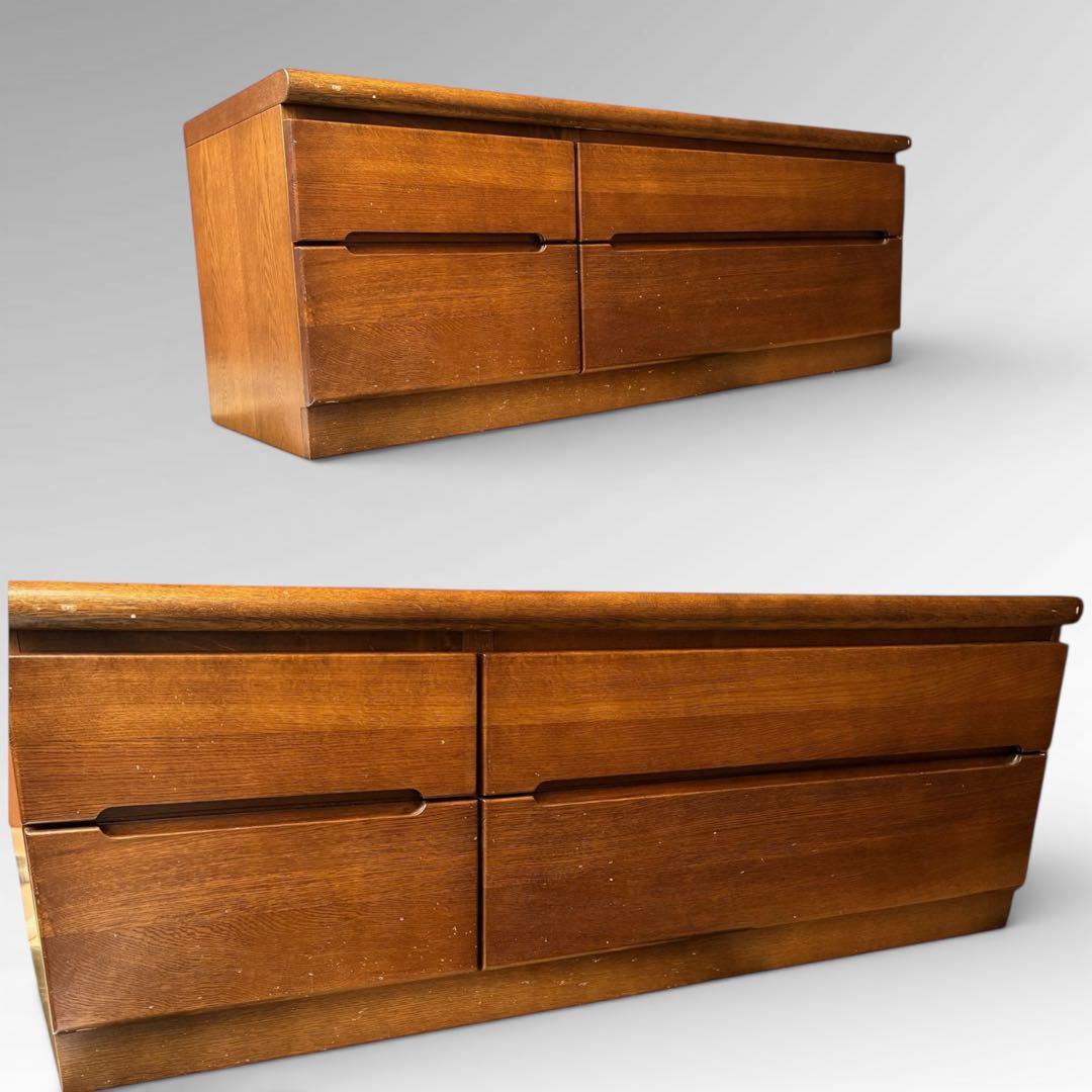 希少　カリモク チェスト 2段4杯　木製　モダン タンス テレビボード 国産家具