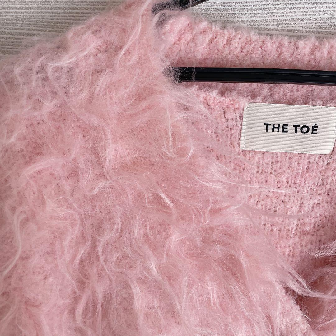THE TOE 【極美品】シャギーカーディガン ピンク ショート丈 M
