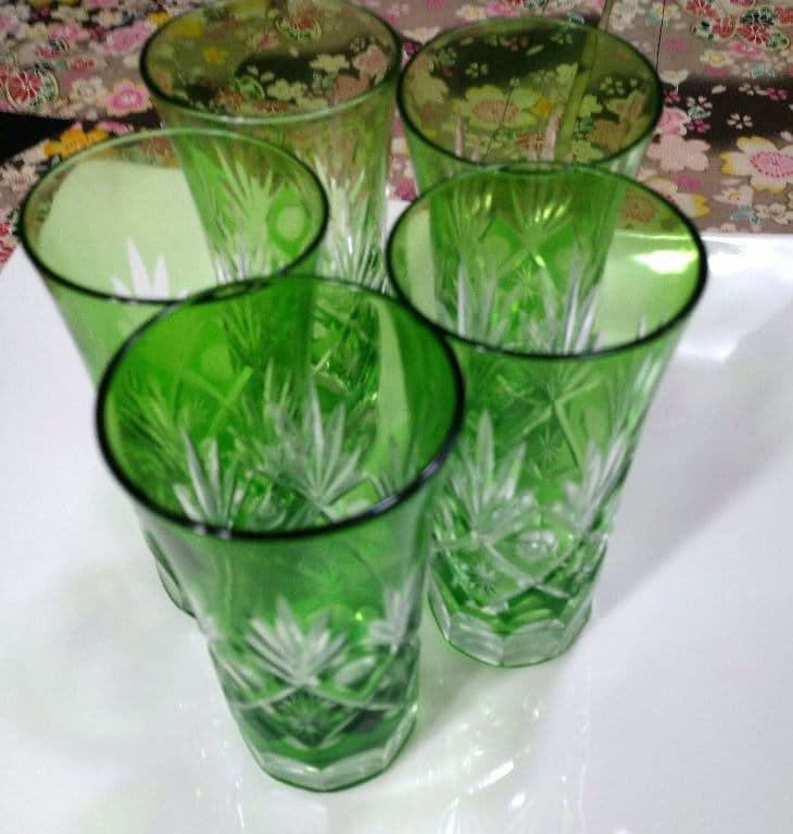 ♥オシャレな【豪華に８角切子グラス付】♥【２ステージ演出素敵な白長皿】ダブル4組