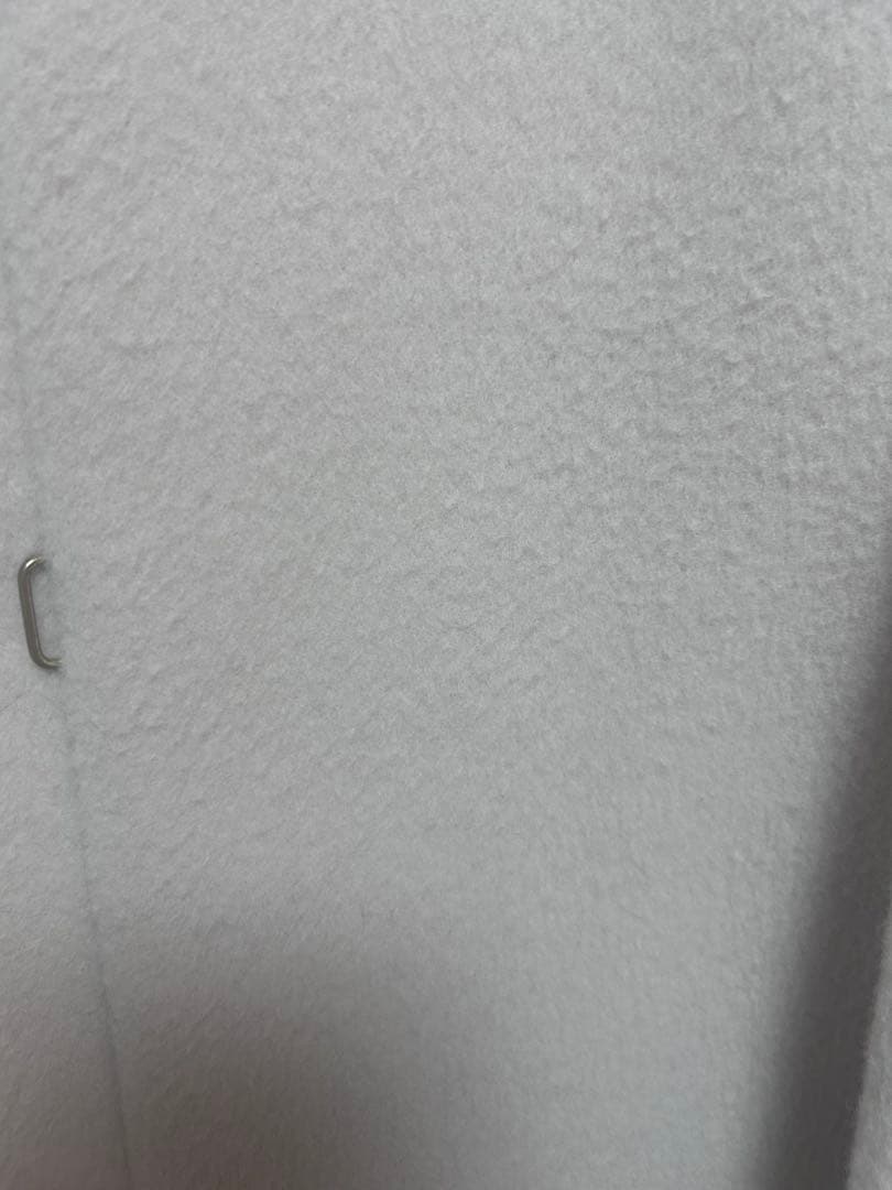 イエナ　ナチュラル ウール100%ノーカラーロングコート サイズ36