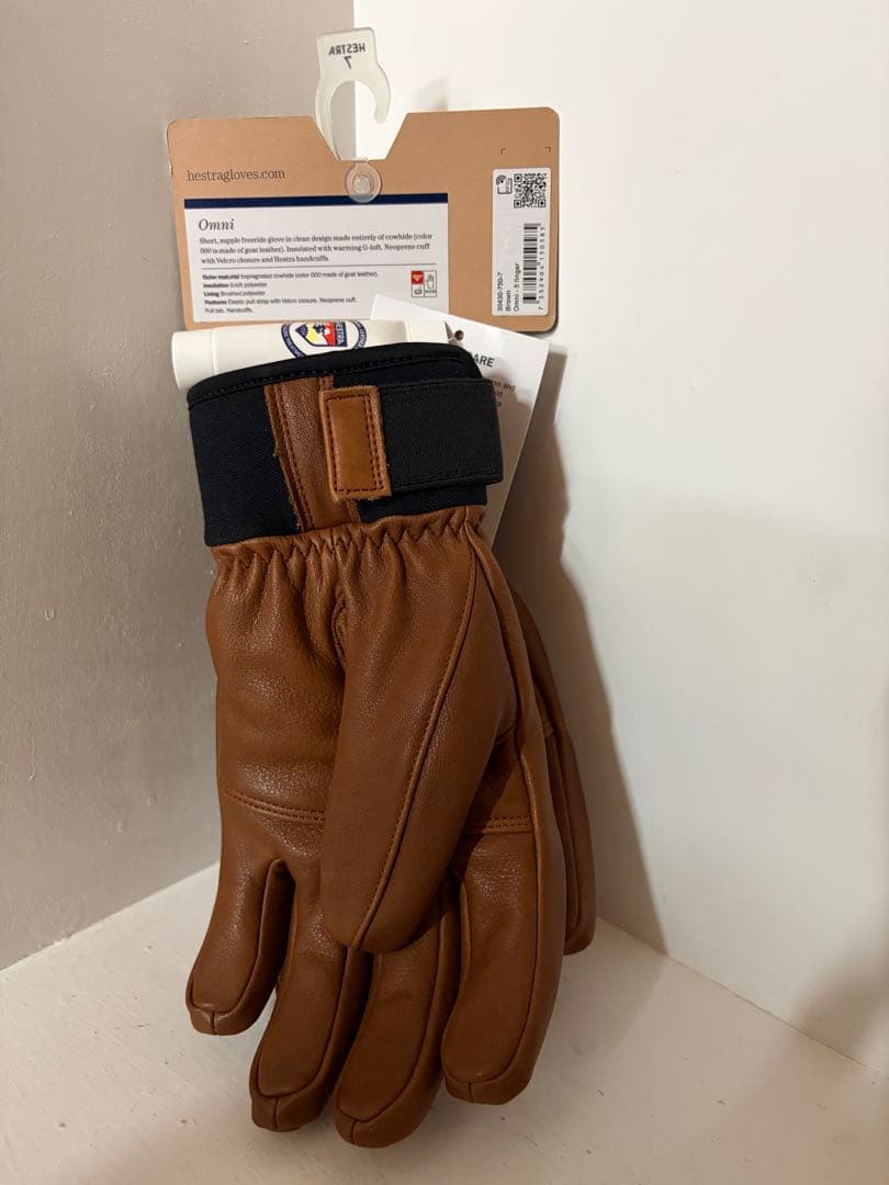 新品未使用品　HESTRA Omni サイズ7 BROWN タグ付送料込み
