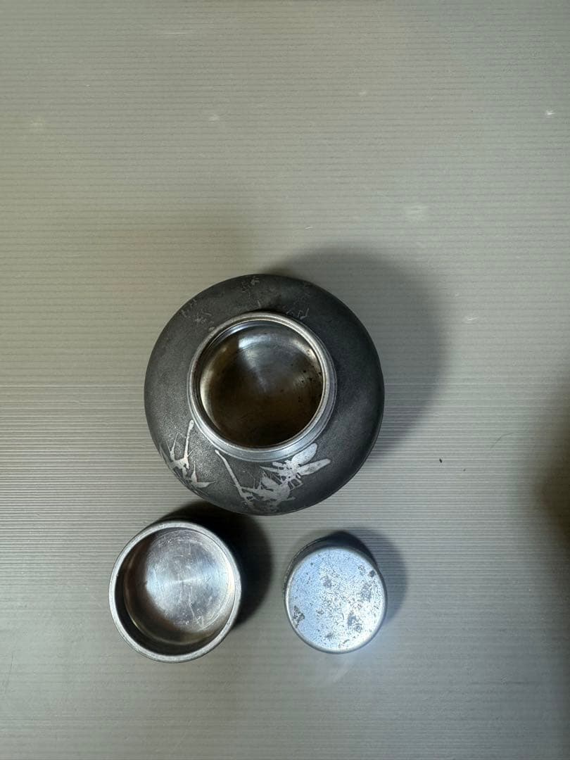 2259  錫製　茶入　茶道具