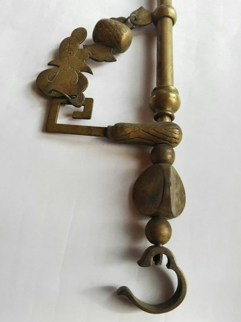 自在鉤 真鍮 囲炉裏 アンティーク オブジェ 置物