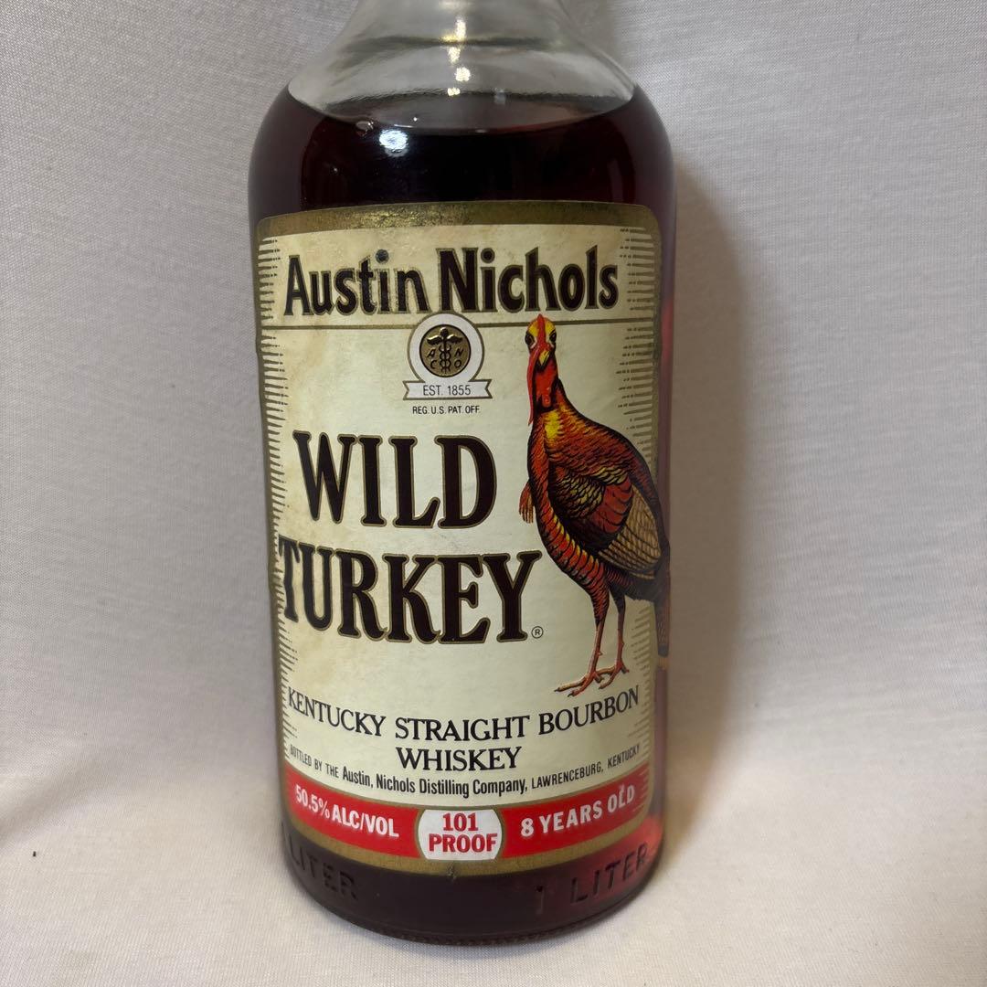 ワイルドターキー 旧ラベル 正面 8年 1000ml 50.5% 101プルーフ