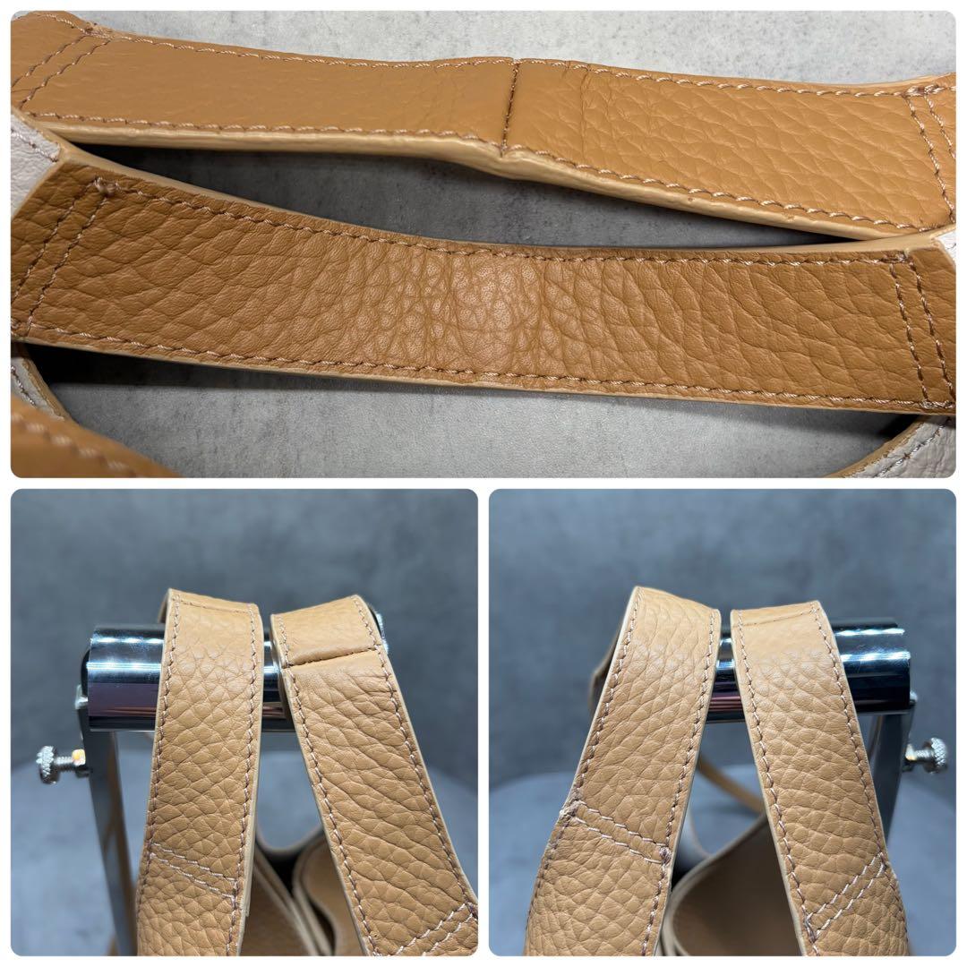 バッグ GIANNI CHIARINI Leather 2WAY Tote Camel