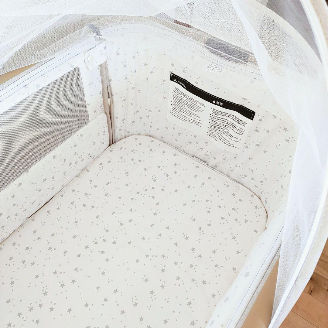 【極美品】大人気カラー　ベージュ　HZDMJ ベビーベッド