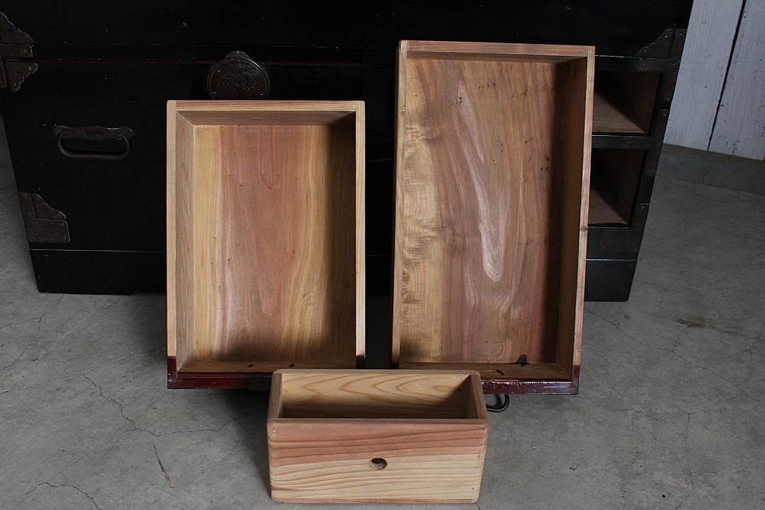 ゆず　綺麗な丸金具庄内箪笥　4杯　タンス　収納　古家具　古民家　時代家具