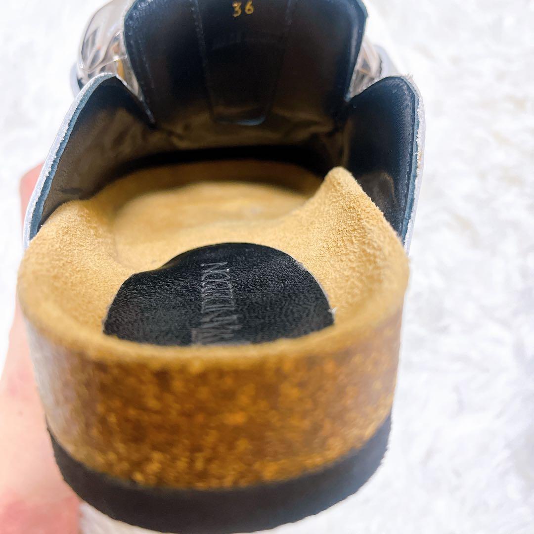 [美品]JW ANDERSON チェーンバックレスレザーローファー 36