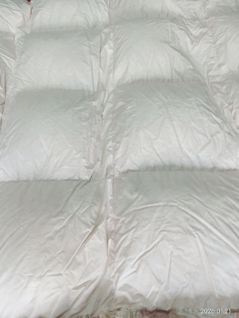 羽毛掛け布団　ダブルサイズ　ポーリッシュホワイトグースダウン90%羽毛1.9㌔