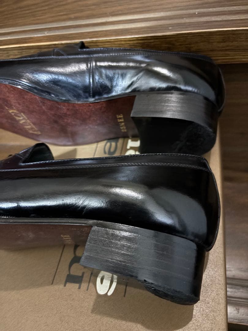 ヒ*す様 マドラスmadras革靴レザードレスシューズFANCY黒25.5EE新