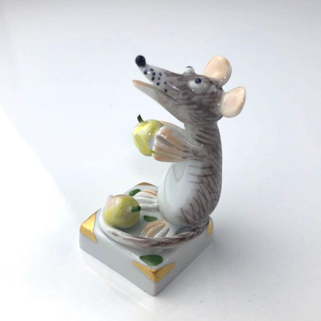 マイセン　ネズミ　置物　マッキー