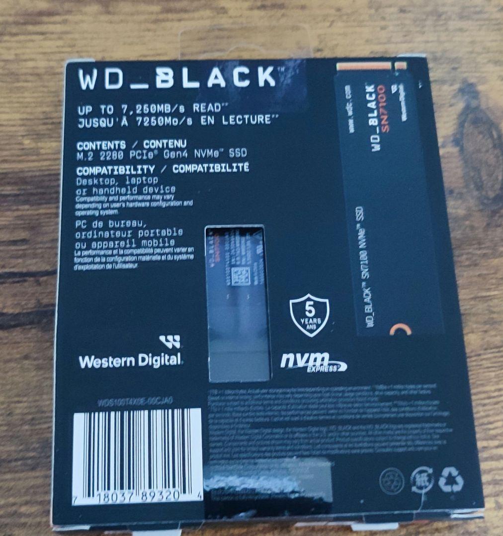 内蔵型SSD WD_BLACK SN7100 NVMe SSD M.2 2280 /1TB