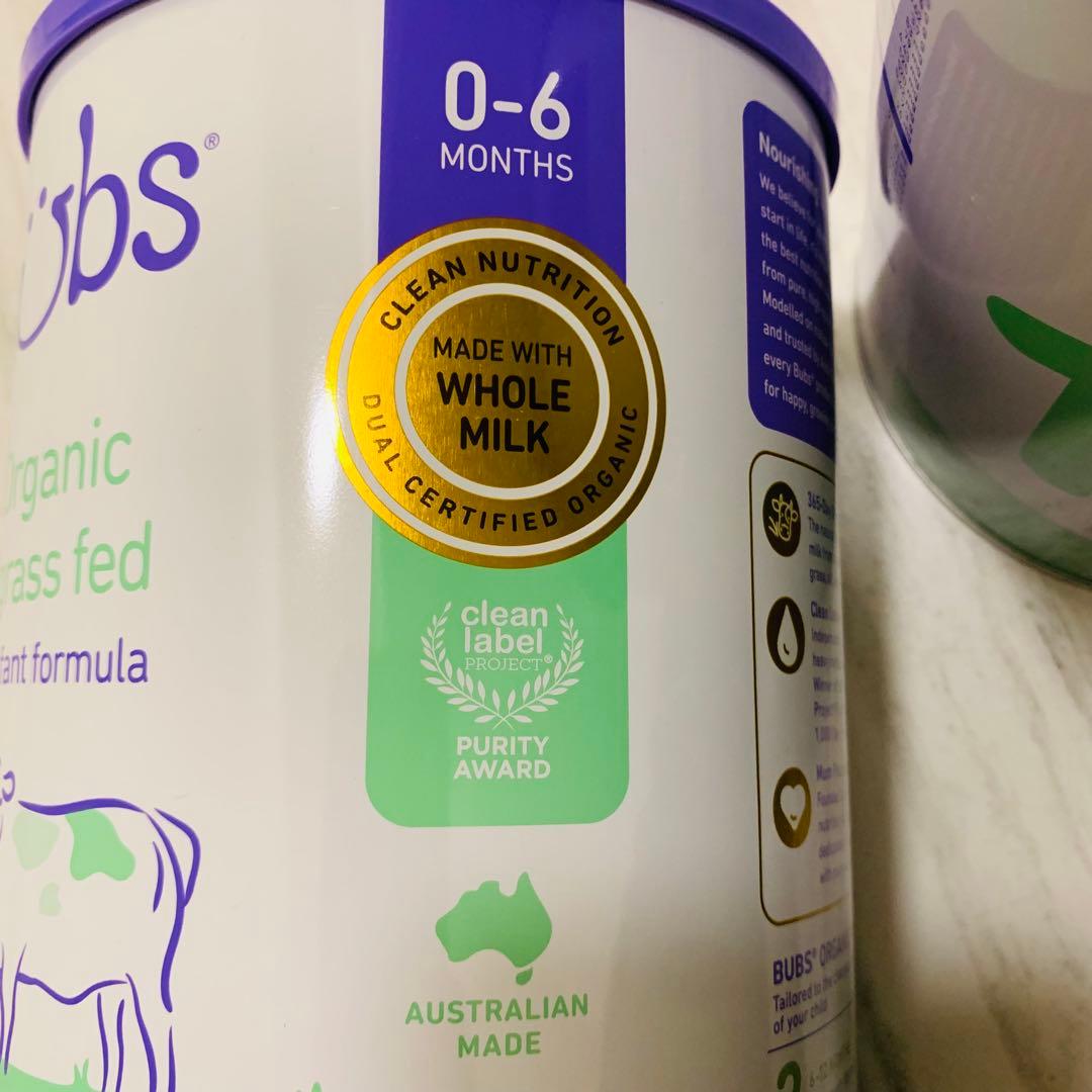 bubs organicバブズバブス粉ミルク800gステップ1(0〜6ヶ月)×4