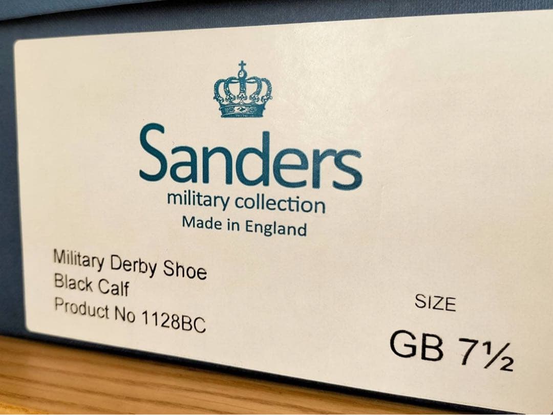 【極美品】 別注 SANDERS Military Derby size7.5
