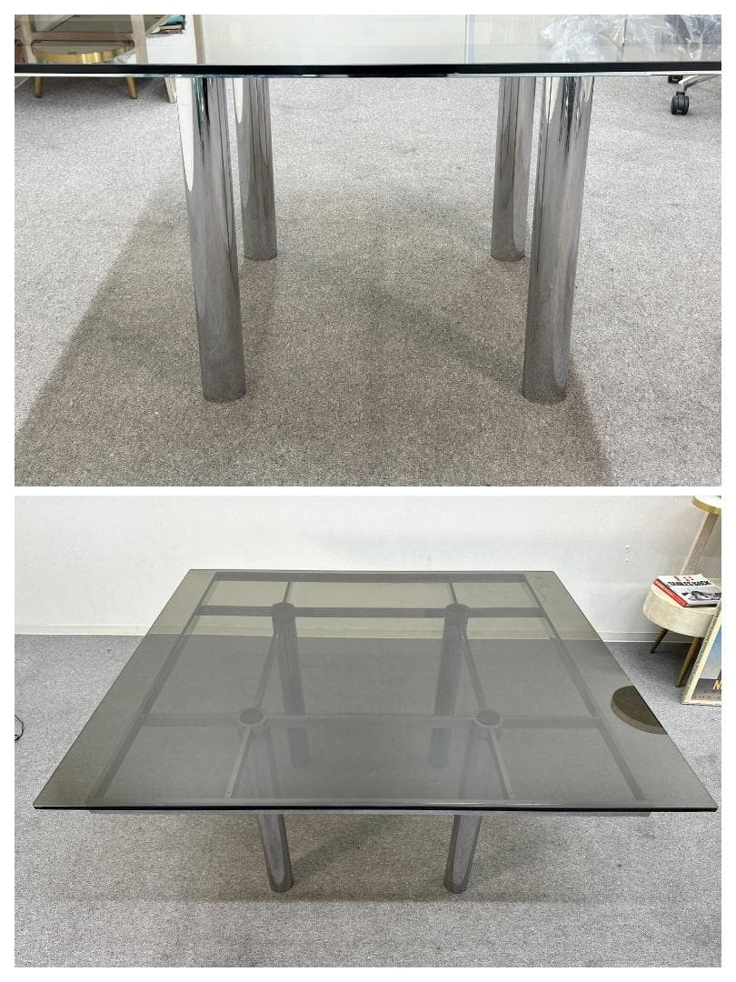 希少70'sヴィンテージ■Knoll■アンドレ・スカルパ　ガラステーブル　モダン