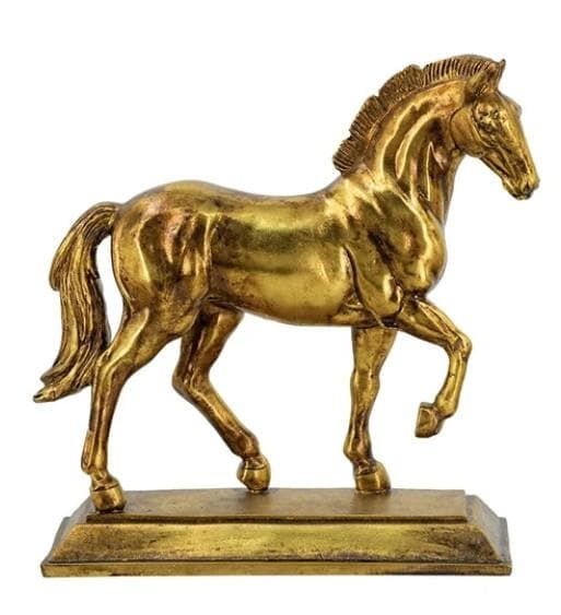 置物 馬 ゴールド クラシック サラブレッド 午年 アンティーク 85611HS