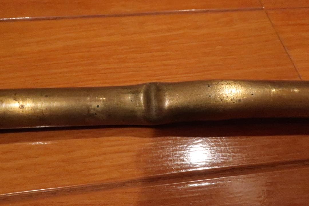 昭和レトロ　囲炉裏の自在鉤　真鍮製　昭和３５年以前