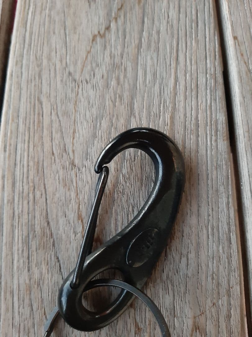 ジャムホームメイドビッグワンカラビナキーリングキーホルダーブラック黒