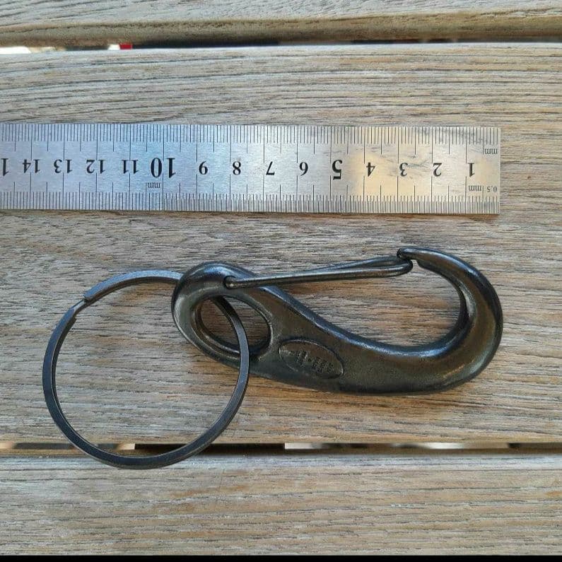 ジャムホームメイドビッグワンカラビナキーリングキーホルダーブラック黒