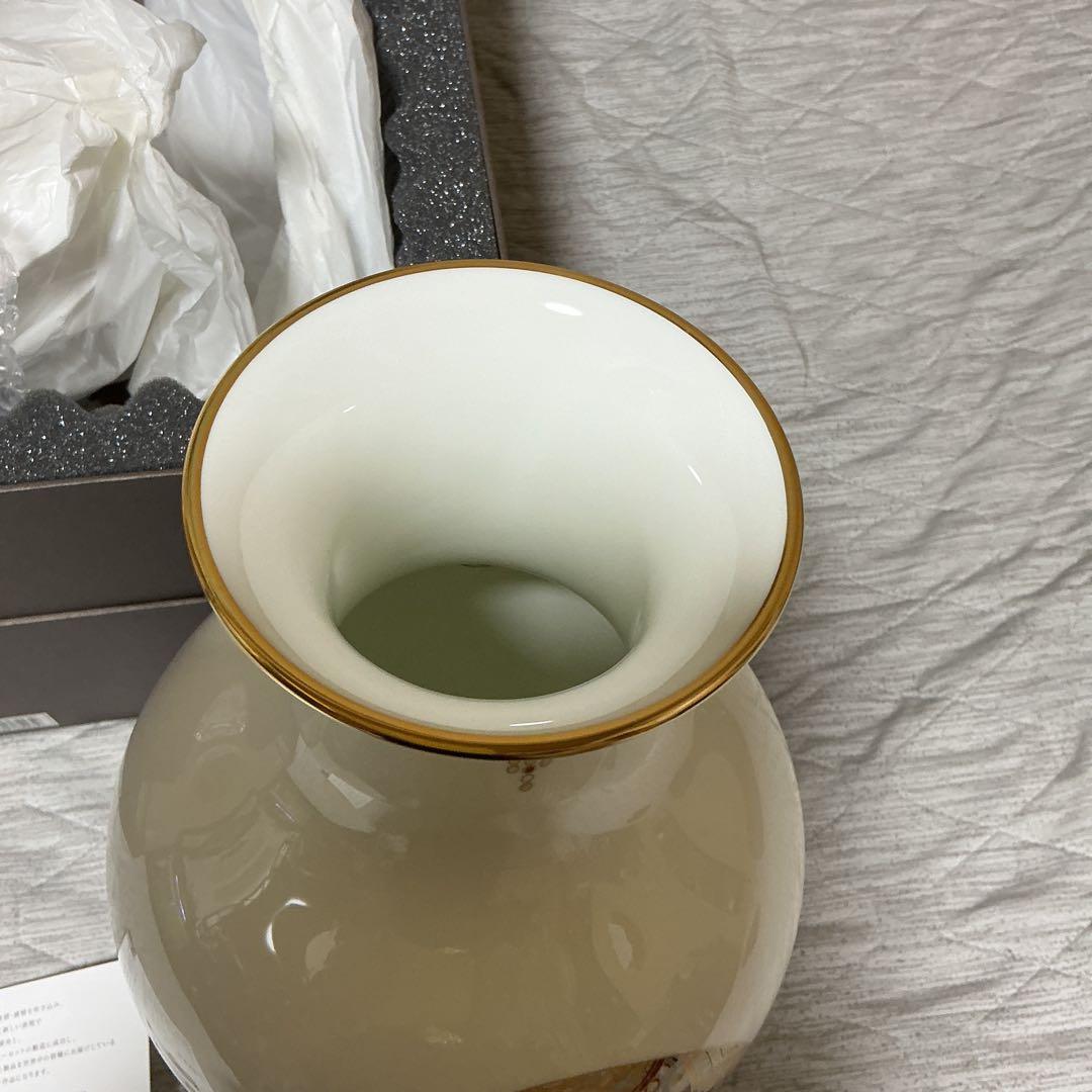 紫舟　ノリタケ　白象　まんまる心　つぼ　花瓶　ぽん