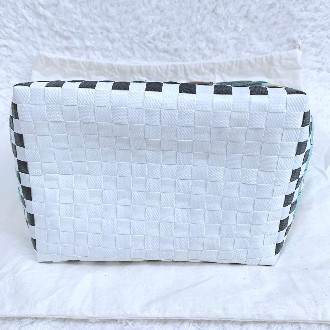 【AIKO】 MARNI フラワーマーケット 編み込み かごバッグ