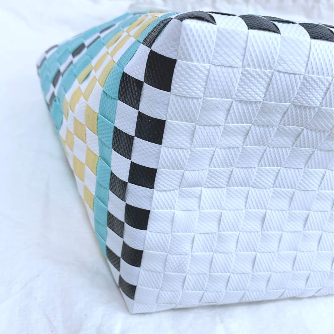 【AIKO】 MARNI フラワーマーケット 編み込み かごバッグ