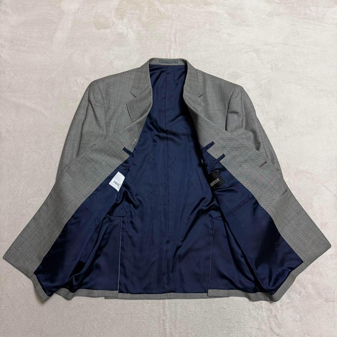 美品　ダンヒル　セットアップスーツ　ダブル　グレー　ロゴボタン　M〜L位