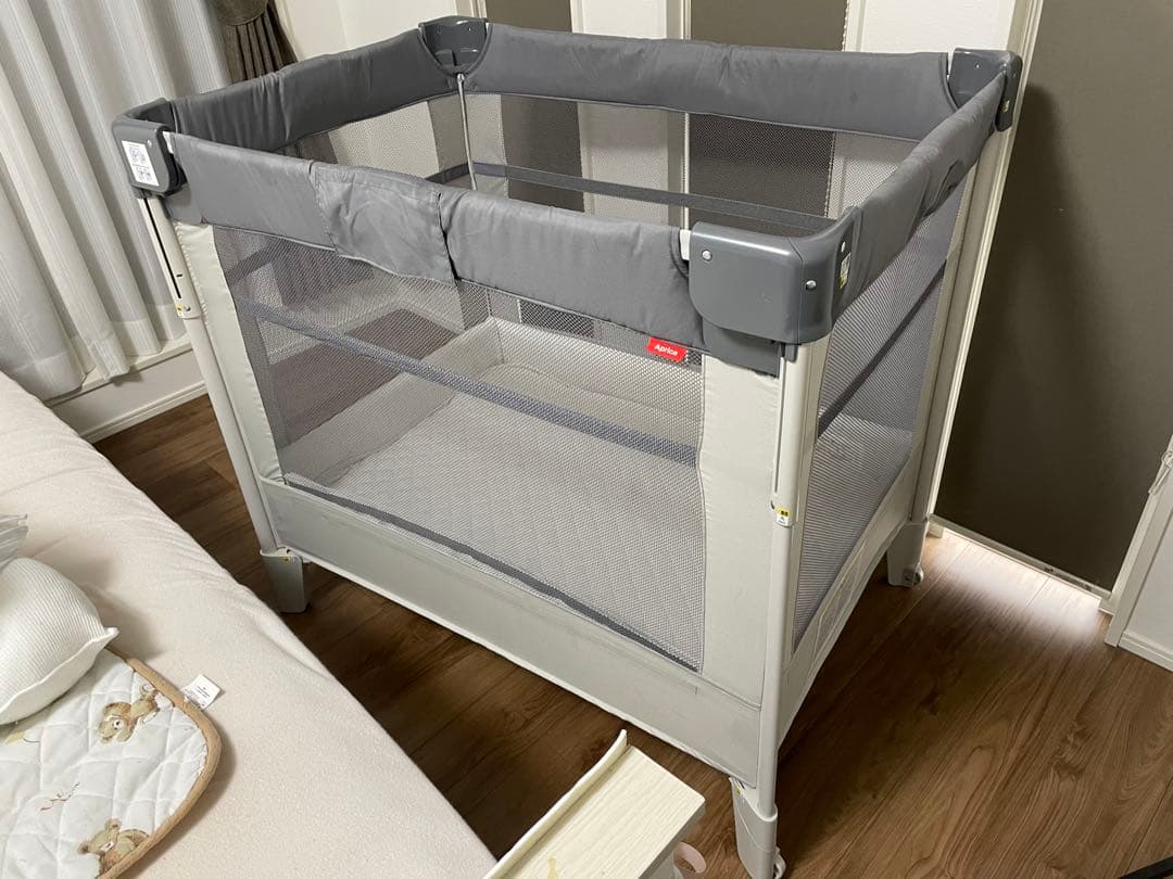 Apricaアップリカ　ベビーベッド ココネルエアー AB (グレーベアー)