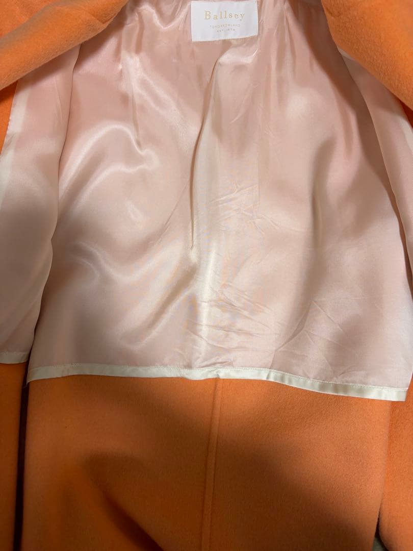 美品　BALLSEY プレミアムウールリバー オープンカラーショートコート36