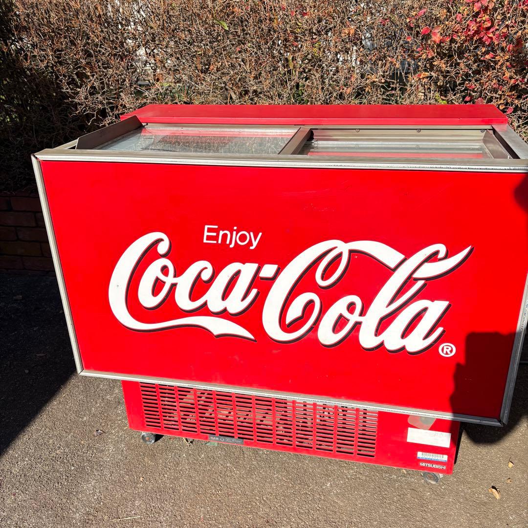 【三菱　激レア】コカ・コーラ 冷蔵ショーケース　オープンタイプクーラー　レトロ