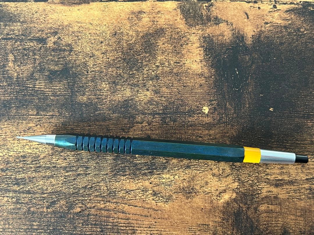 廣瀬鐵筆堂 カスタムPG5 シャープペンシル　真鍮六角漆焼付け/青　0.5mm