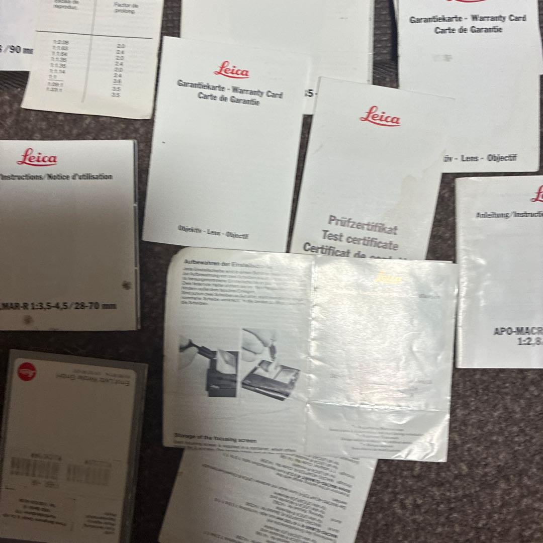 ライカLEICAなど色々説明書など