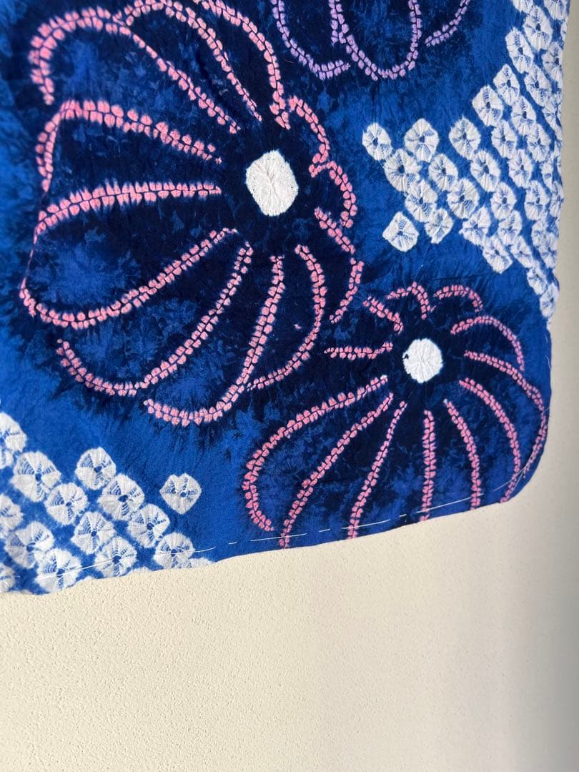 【新品未使用】有松絞り浴衣　水色　しつけ糸付き