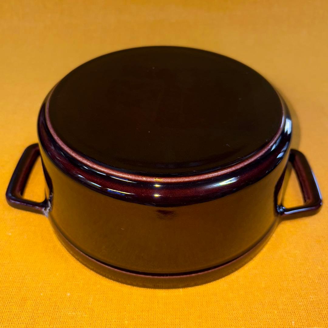 本体訳あり‼️焼き芋用 ストウブ 蓋無傷 超美品❓オーベルジン 18cm ココット