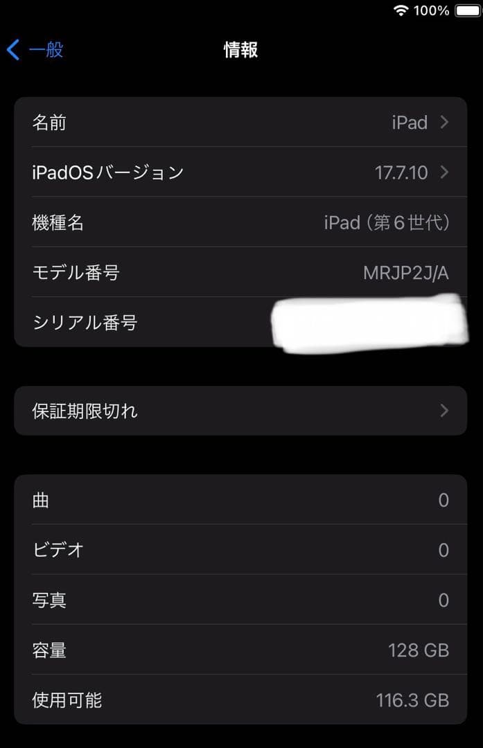 iPad 第6世代　128GB ゴールド　Wi-Fiモデル