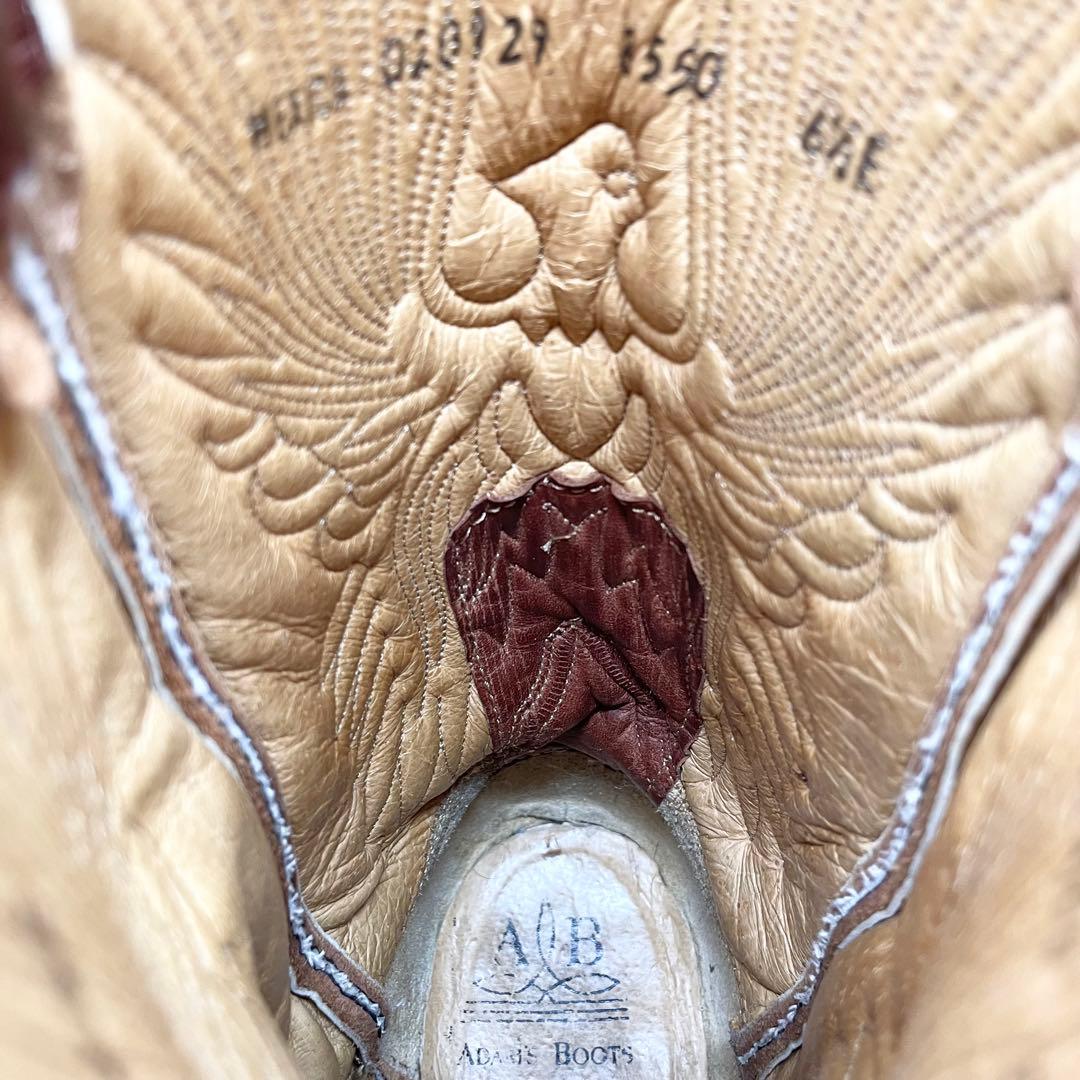 ADAM'S BOOTS アダムスブーツ ウエスタンブーツ 刺繍 レザー