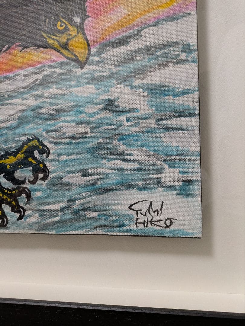 天野弓彦　イーグルの絵画（キャンバス）