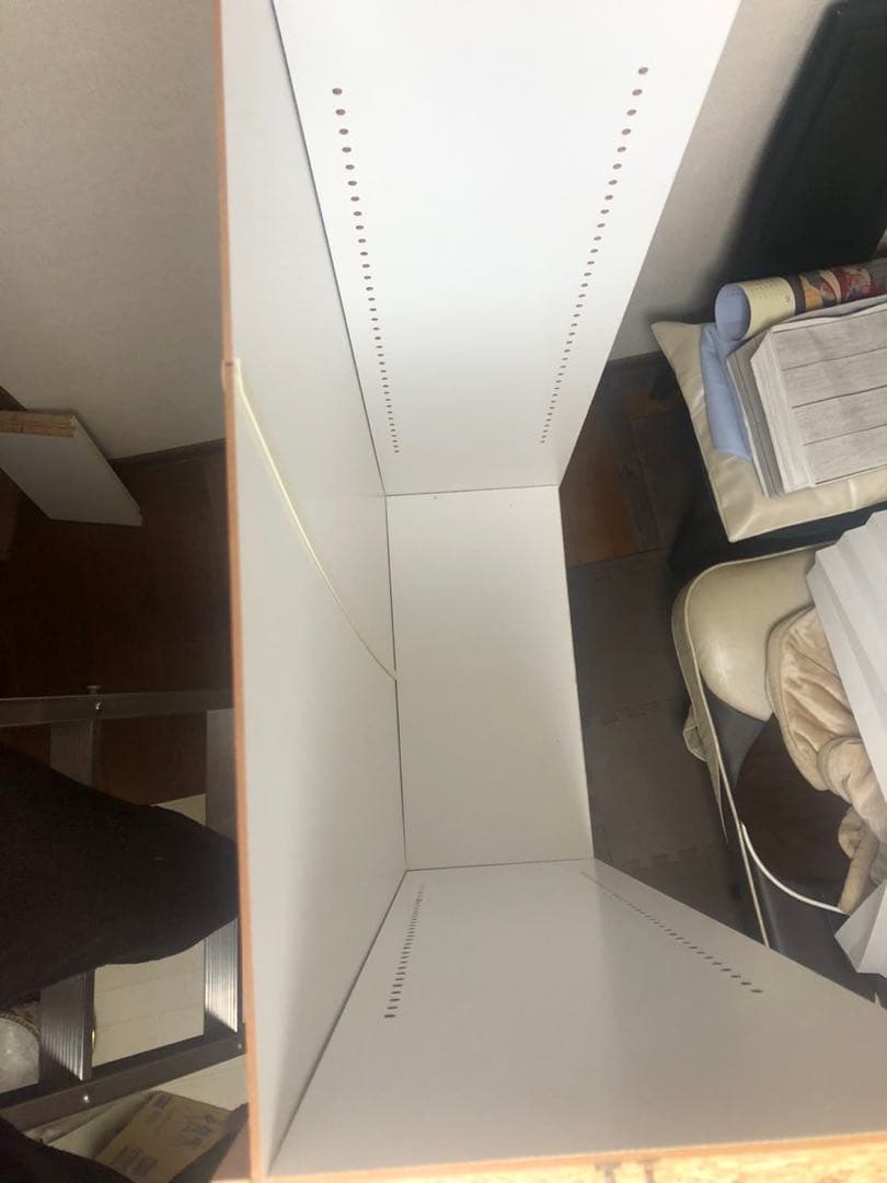 組み立て本棚 白　H180 W90 D21 可動棚板12枚　巾木にぴったり