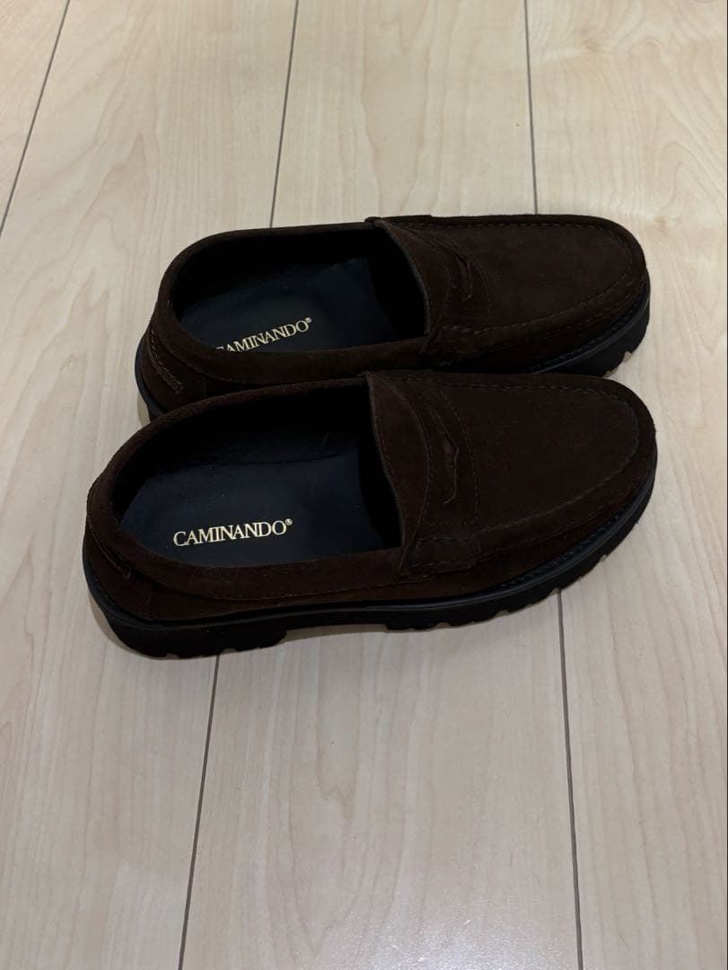 美品　カミナンド　ブラウン スウェード　ローファー　24センチ　7