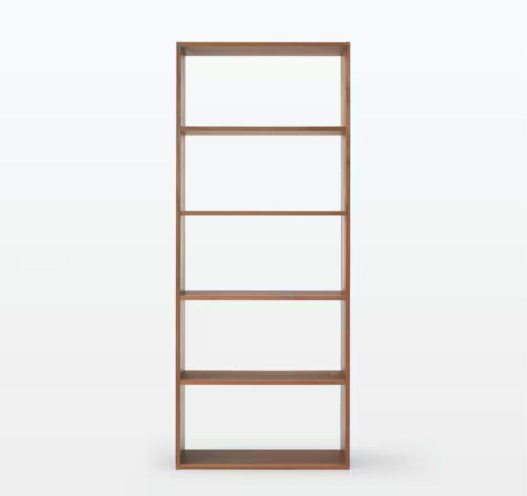 スタッキングシェルフ・ワイド・５段・ウォールナット材　無印良品