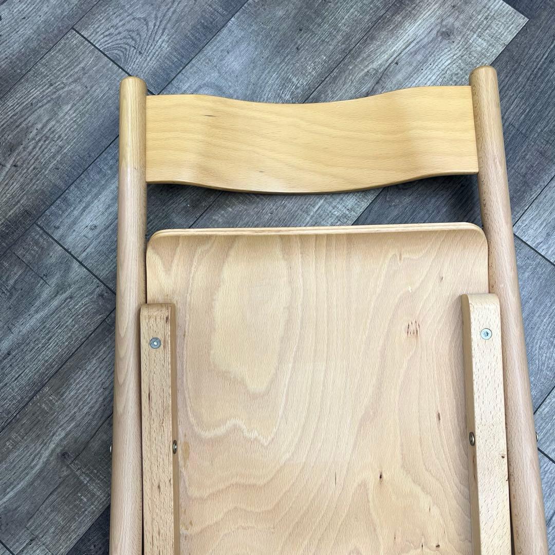 【美品】無印良品 廃盤　折り畳み椅子　ブナ木材 フォールディングチェア