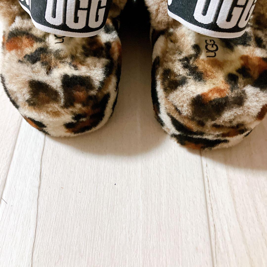 UGG フラッフ イヤー スライド サンダル レオパード 23㎝