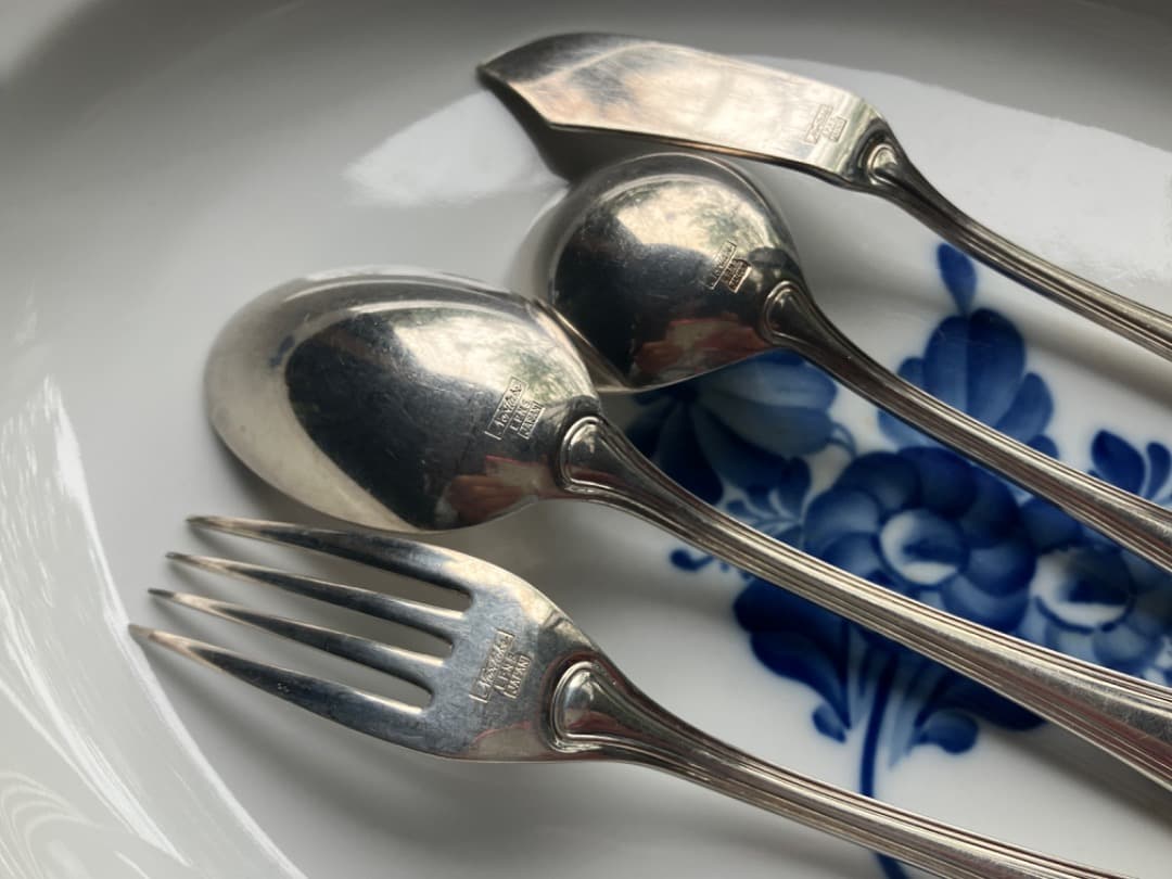 ノリタケ＜カウンティス＞3.8μ銀カラトリー計11＋2本＝計13本