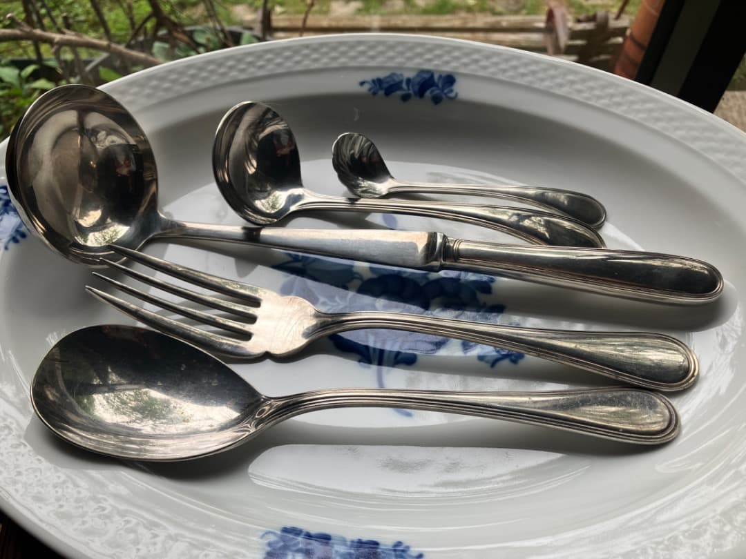 ノリタケ＜カウンティス＞3.8μ銀カラトリー計11＋2本＝計13本