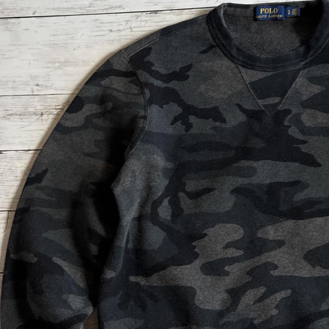 l*m様 ポロラルフローレン 迷彩 カモフラ スウェット L ポニー刺繍 Vガゼ