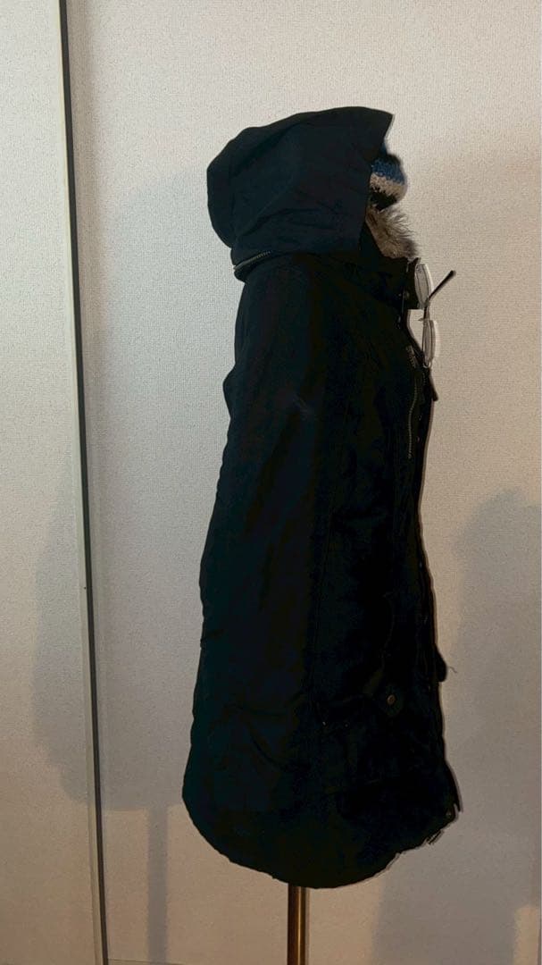 希少00sy2k平成ギャル黒モッズ　ミリタリーフード　ギミックダークコア小悪魔