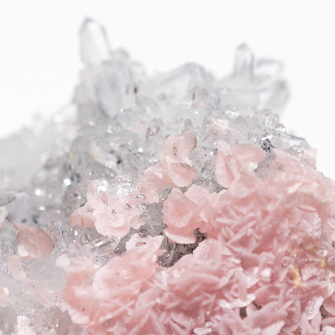 中国 ロードクロサイト フローライト 天然石 原石 鉱物標本 鉱石 蛍石 722