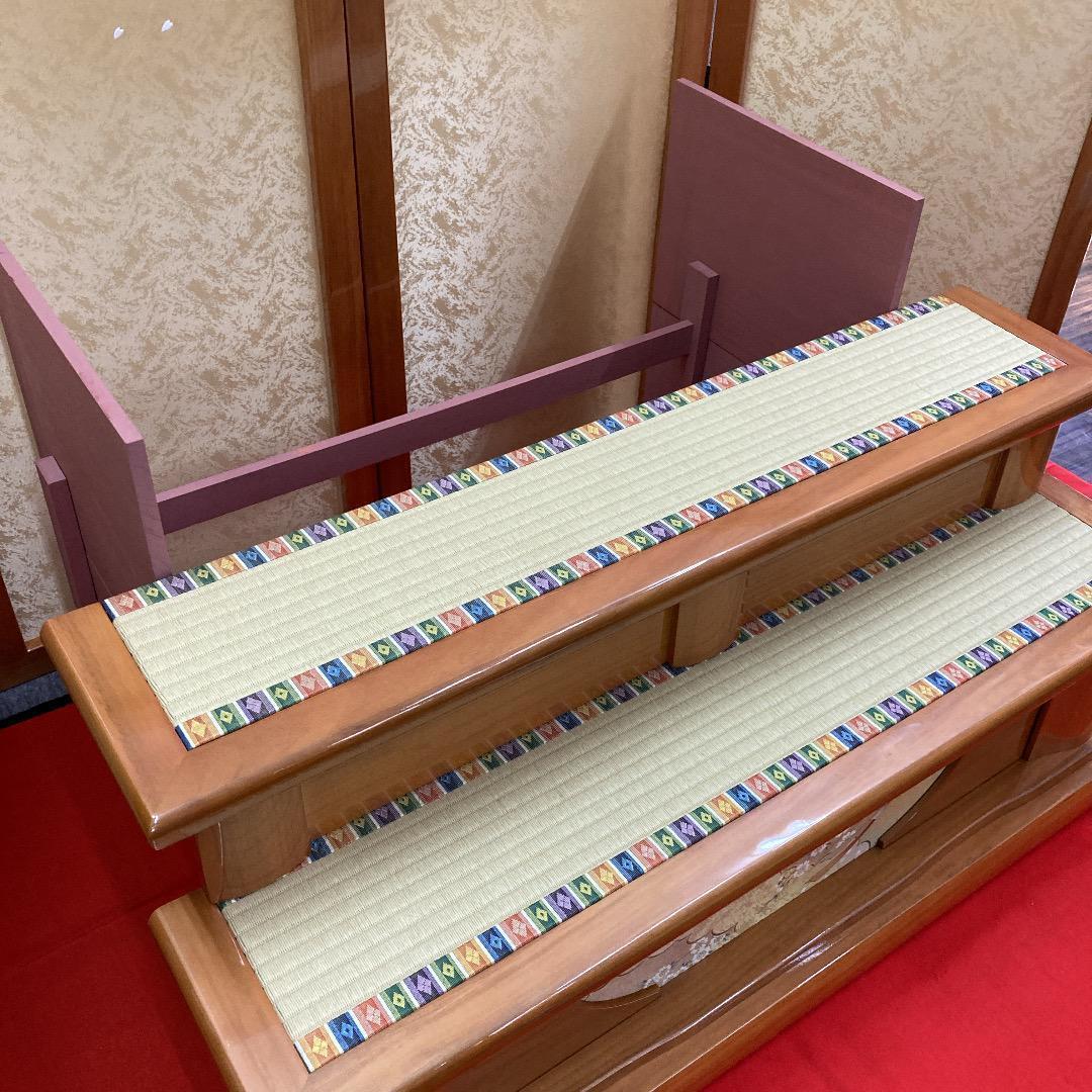 新B2 訳あり特価！豪華な三段飾り　雛人形三段台と屏風　台巾90㎝　ひな人形