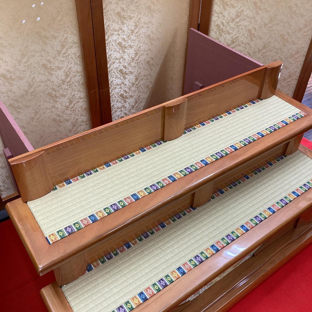 新B2 訳あり特価！豪華な三段飾り　雛人形三段台と屏風　台巾90㎝　ひな人形